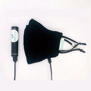 Regular Kit Sterviral Electrically Hi-Heated Face Mask Organic Cotton Black ITHAS II Reusable Electrical Large